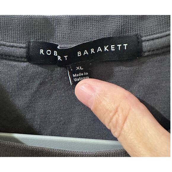 Robert Barakett Montreal Men's Pima Cotton Crew Neck T-Shirt Charcoal Gray, XL - Picture 2 of 7